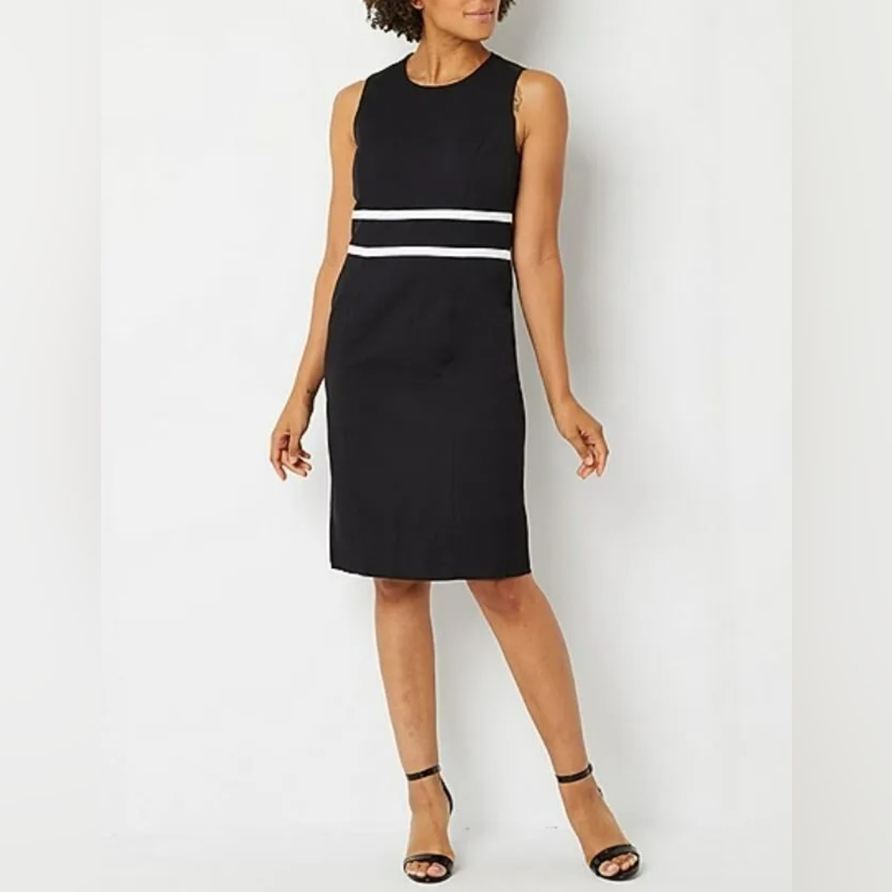 Black Label by Evan-Picone Sleeveless Sheath Dress Size 18